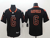 Nike Browns 6 Baker Mayfield Black Shadow Legend Limited Jerseys,baseball caps,new era cap wholesale,wholesale hats